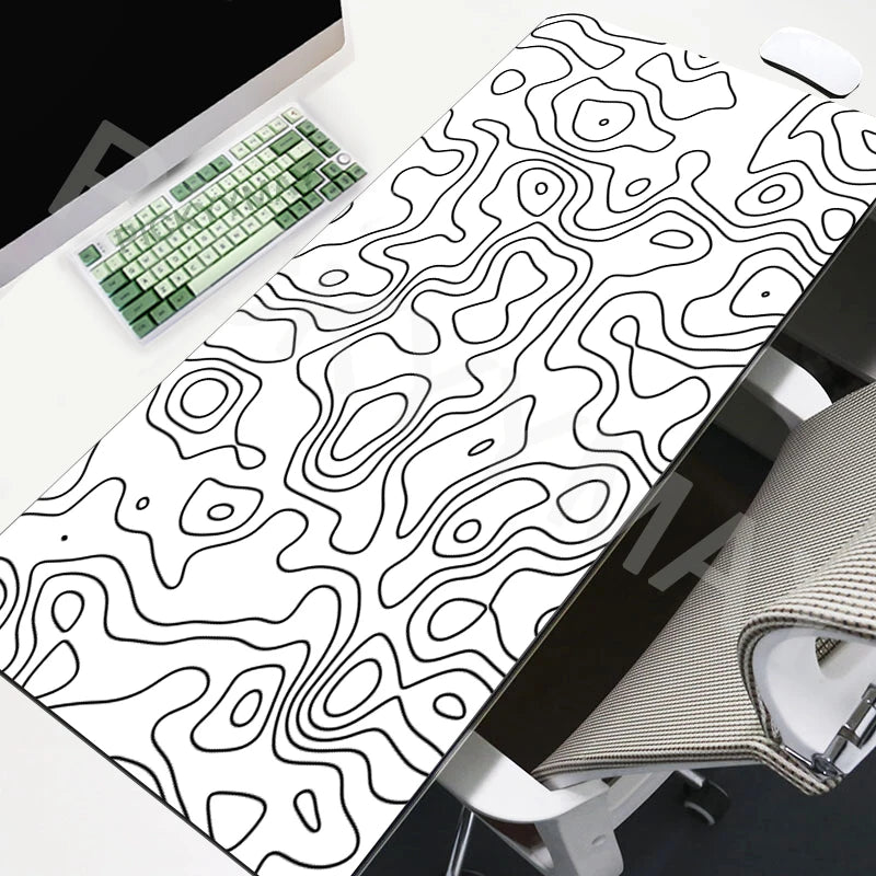 Extended Gaming Mouse Pad Desk Mat With Abstract Design