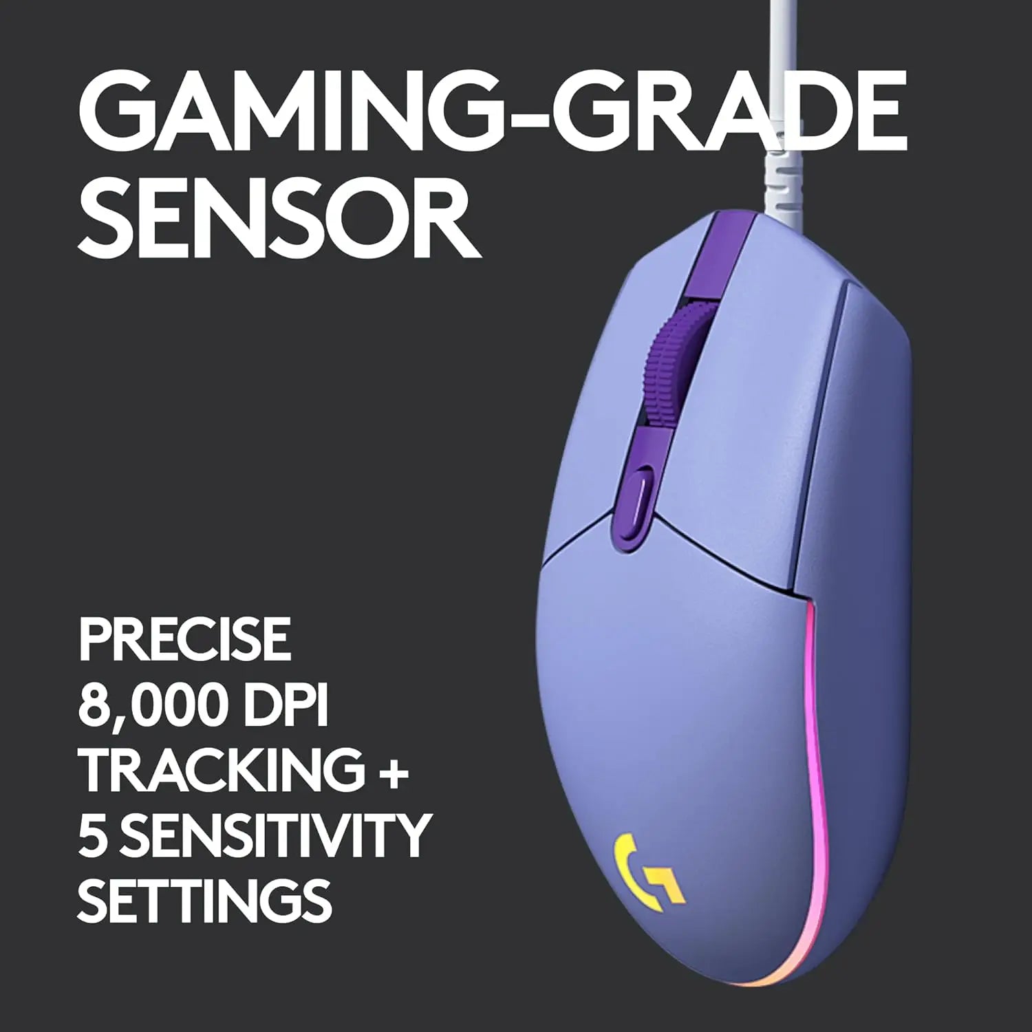 USB Wired Gaming Mouse with 8200 DPI Optical Sensor