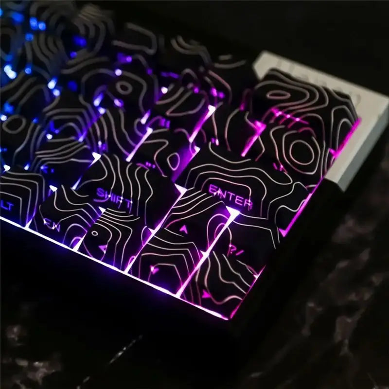 97-Key PBT Mechanical Keyboard Keycaps – Side-Printed