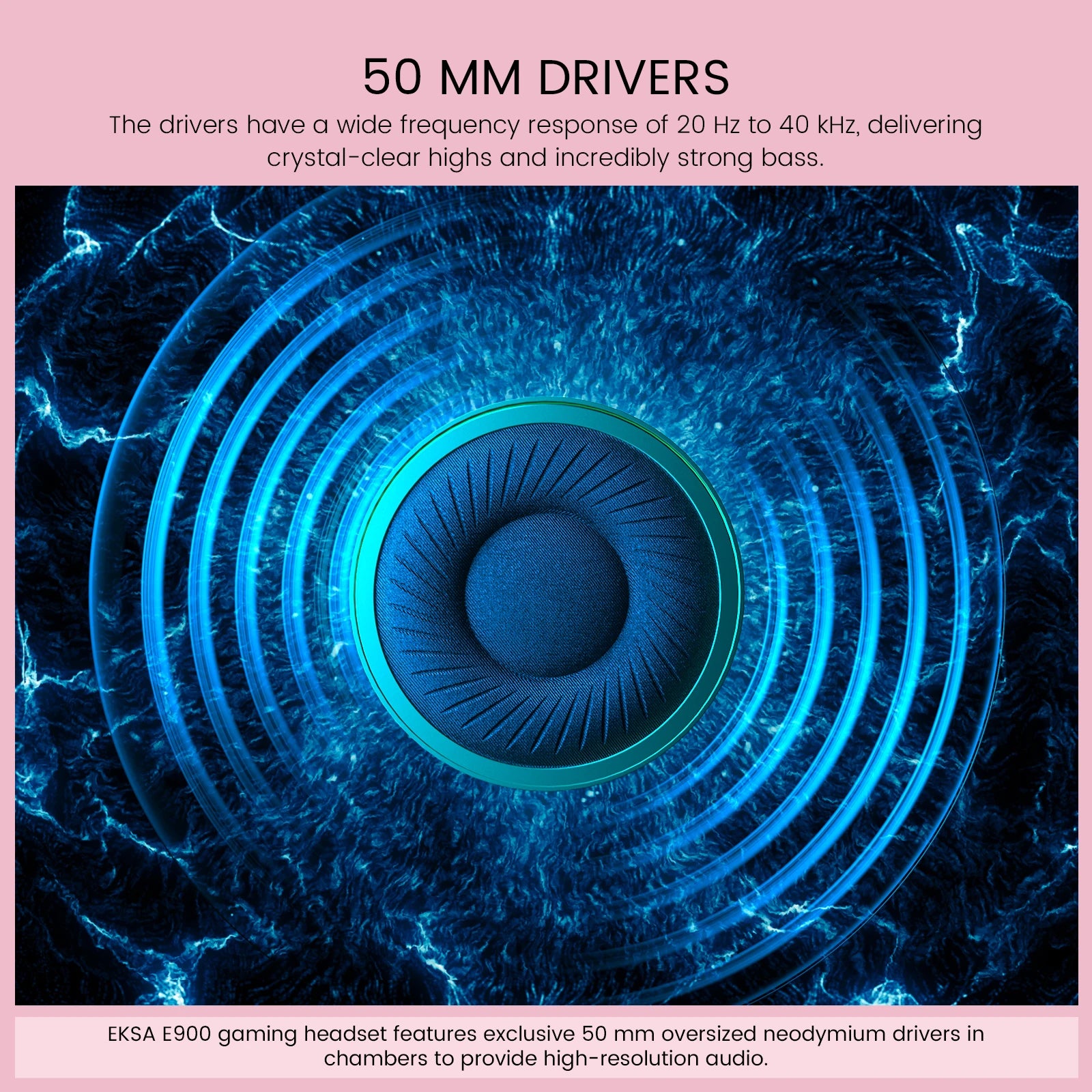 Wired Gaming Headset With 50mm Drivers & Detachable Mic