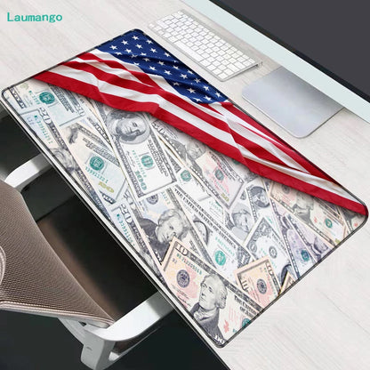 CSF000272 Color Dollar Print Gaming Mouse Pad Desk Mat with Wrist Support