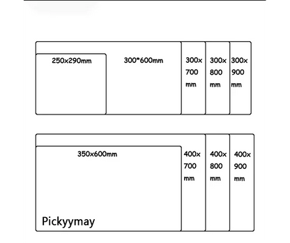 Extended Gaming Mouse Pad Desk Mat With Abstract Design