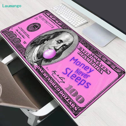 CSF000525 Color Dollar Print Gaming Mouse Pad Desk Mat with Wrist Support