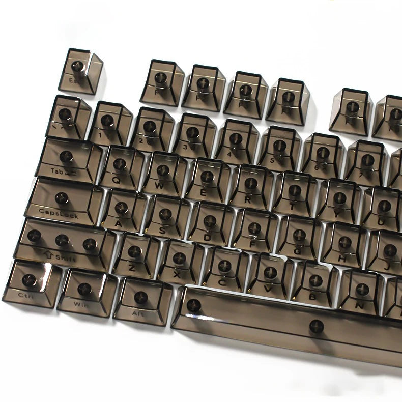 Crystal Transparent PC Keycaps Set For Mechanical Keyboards