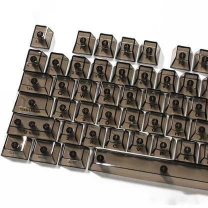 Crystal Transparent PC Keycaps Set For Mechanical Keyboards