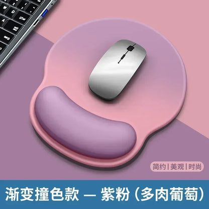 PurplePink Color Ergonomic Mouse Pad With Wrist Rest – Non-Slip Rubber