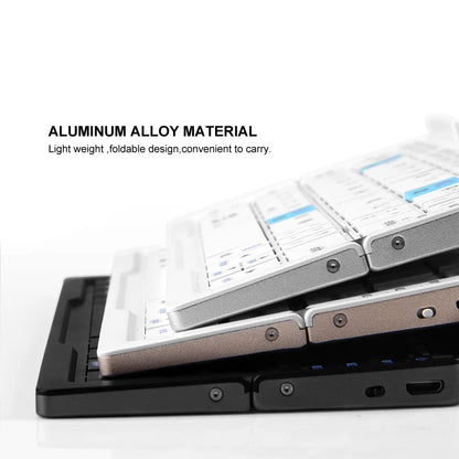 Mini Folding Bluetooth Keyboard With Stand – 3-Device Pairing