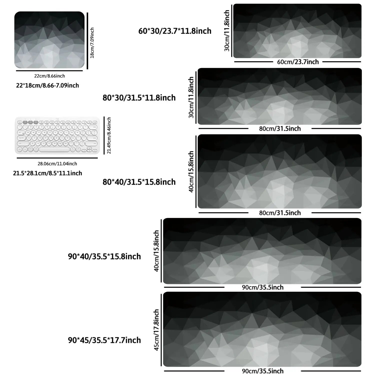 Extended Large Gaming Mouse Pad with Non-Slip Rubber Base
