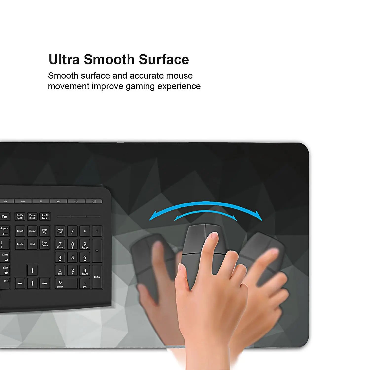 Extended Large Gaming Mouse Pad with Non-Slip Rubber Base