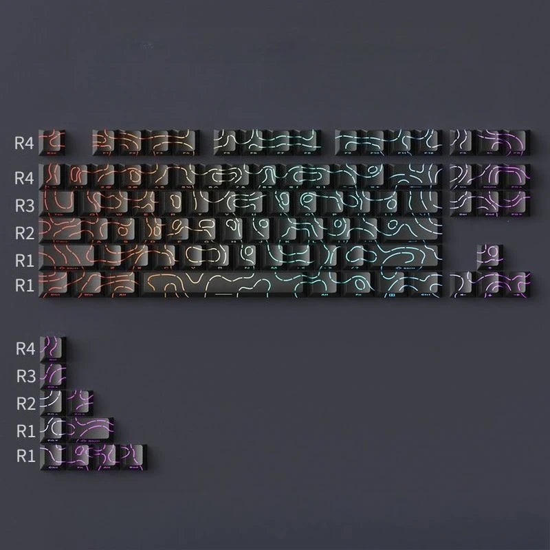 97-Key PBT Mechanical Keyboard Keycaps – Side-Printed