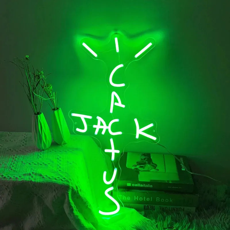 Cactus Jack LED Neon Sign Wall Light For Room Decor