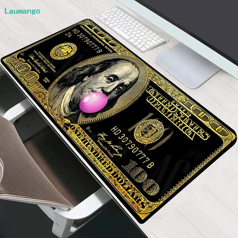 CSF000527 Color Dollar Print Gaming Mouse Pad Desk Mat with Wrist Support