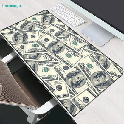 CSF000277 Color Dollar Print Gaming Mouse Pad Desk Mat with Wrist Support