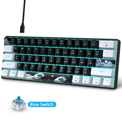 60% Mechanical Gaming Keyboard With Blue Switches