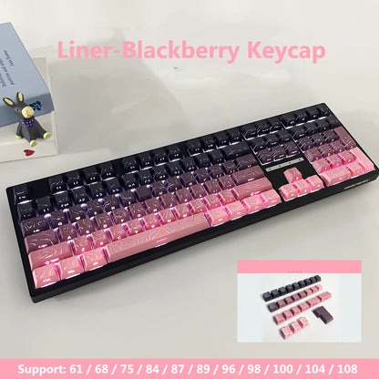 Liner-Blackberry 134 Color Cherry Profile Side-Print Dual-Shot Keycap Set