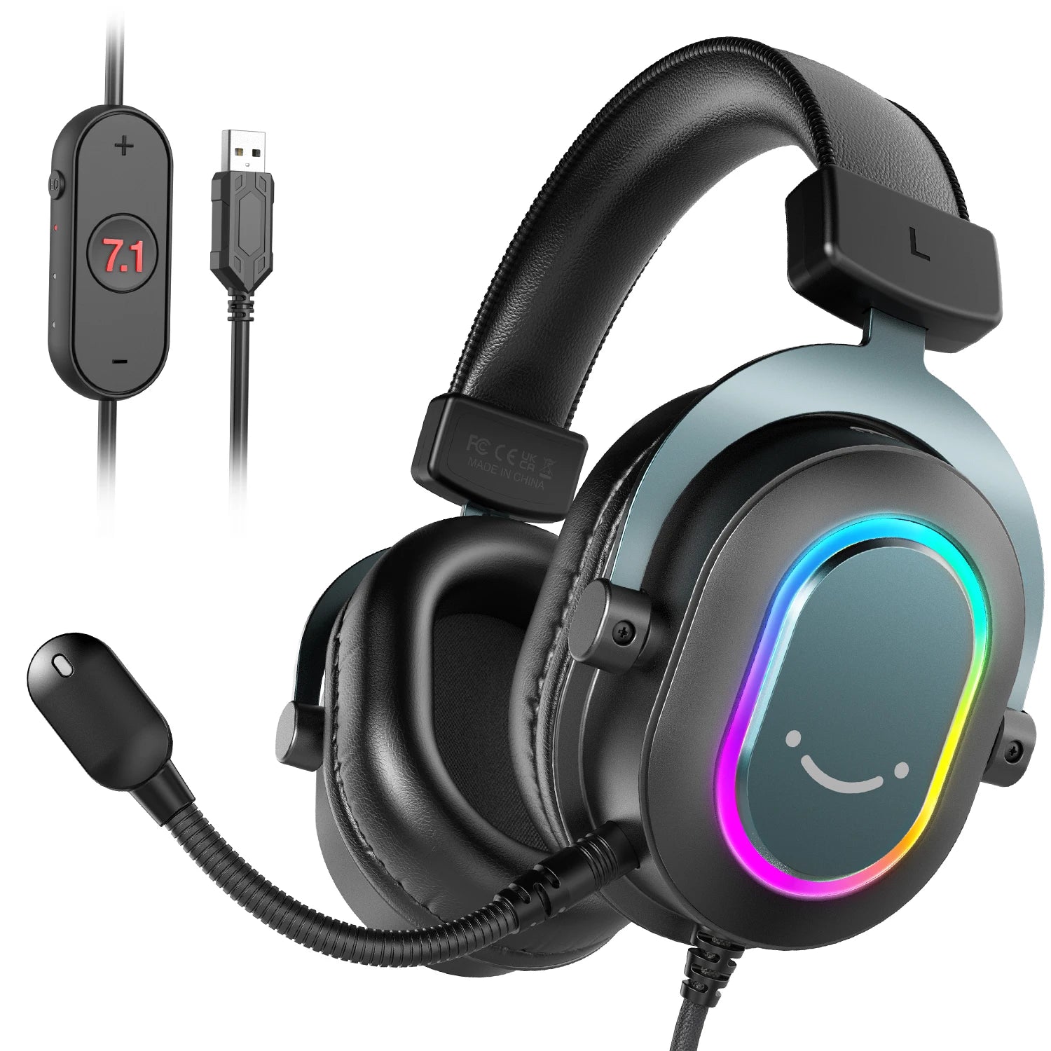 RGB Gaming Headset With Mic 7.1 Surround & 3 EQ Modes