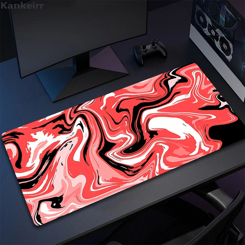 Extended Gaming Mouse Pad Strata Liquid Design Non-Slip