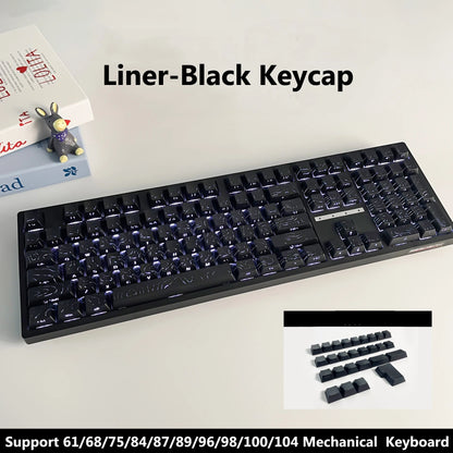 Liner-Black 134Keys Color Cherry Profile Side-Print Dual-Shot Keycap Set