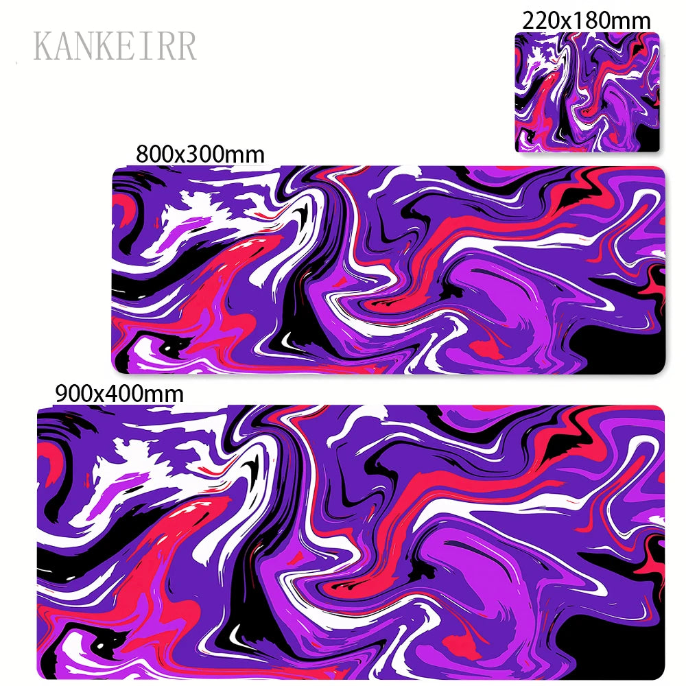 A5234 Color Extended Gaming Mouse Pad Strata Liquid Design Non-Slip