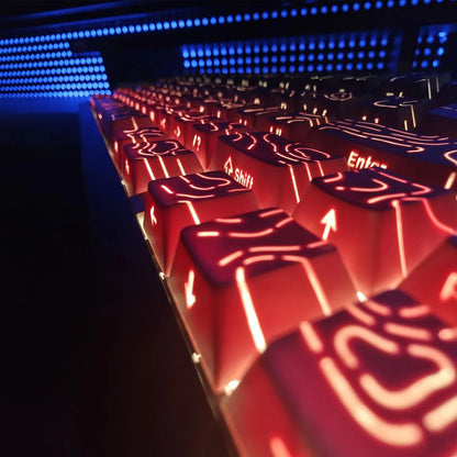 97-Key PBT Mechanical Keyboard Keycaps – Side-Printed