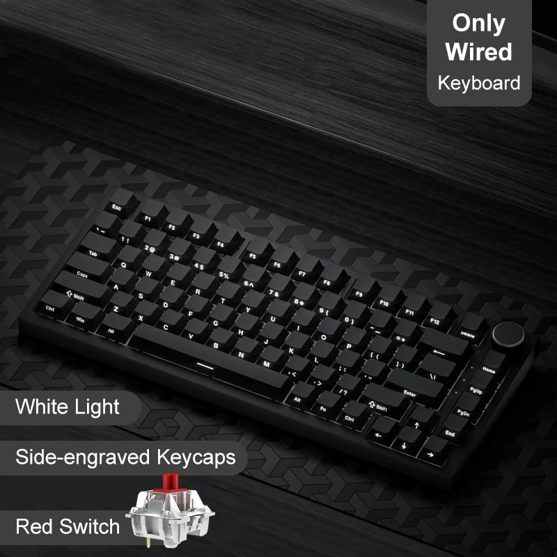 AK820-Black1 Color 75% Mechanical Gaming Keyboard With RGB And TFT Screen