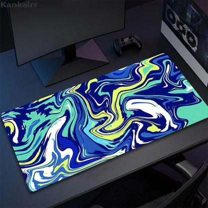 Extended Gaming Mouse Pad Strata Liquid Design Non-Slip