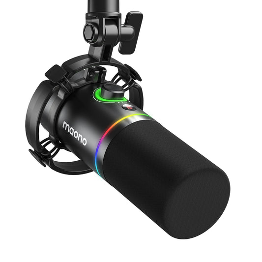XLR USB Dynamic Microphone – RGB, Tap-to-Mute Control