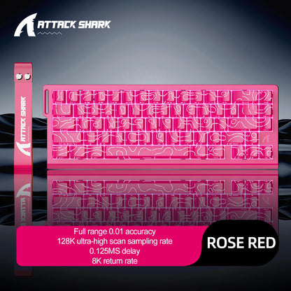Berry Red Color 68-Key Magnetic Switch Gaming Keyboard – 8000Hz Wired