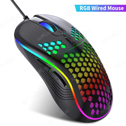 Black Color RGB Wired Gaming Mouse 7200 DPI – Lightweight Ergonomic