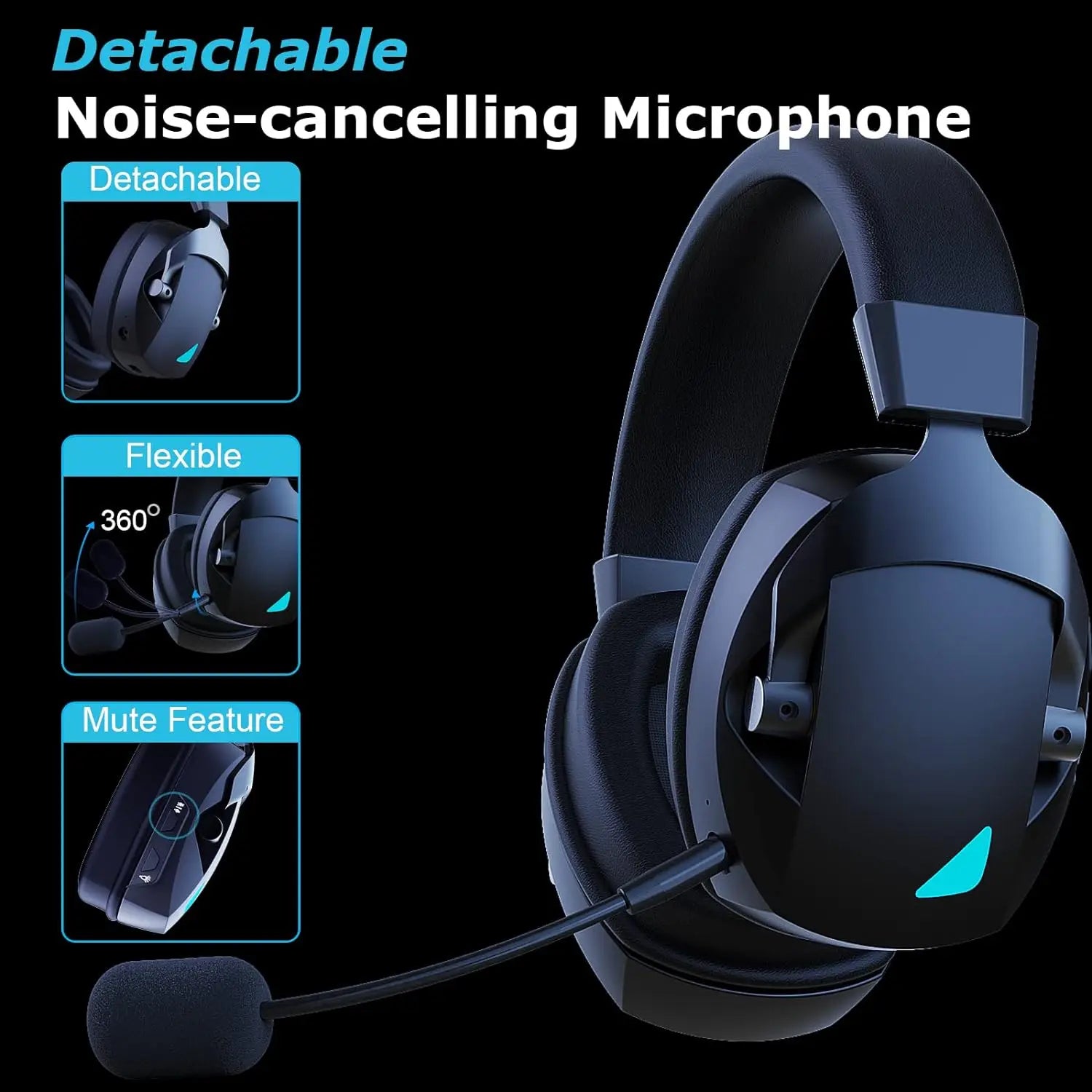 Wireless Gaming Headset for PS5, PC & Switch – 2.4GHz