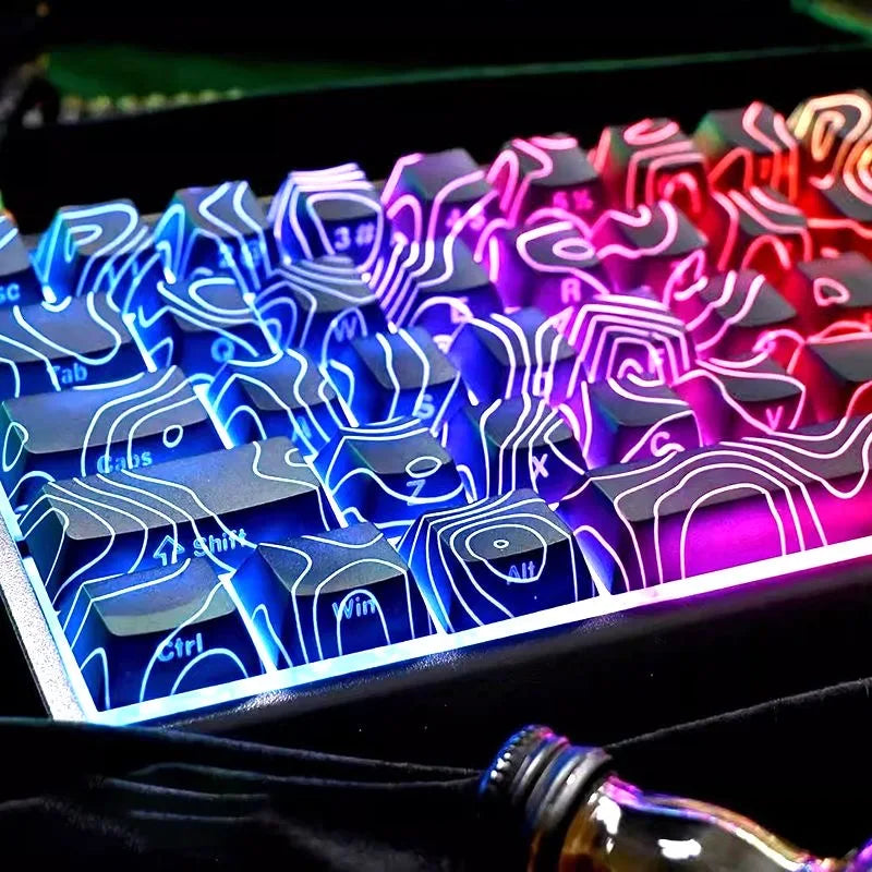 97-Key PBT Mechanical Keyboard Keycaps – Side-Printed