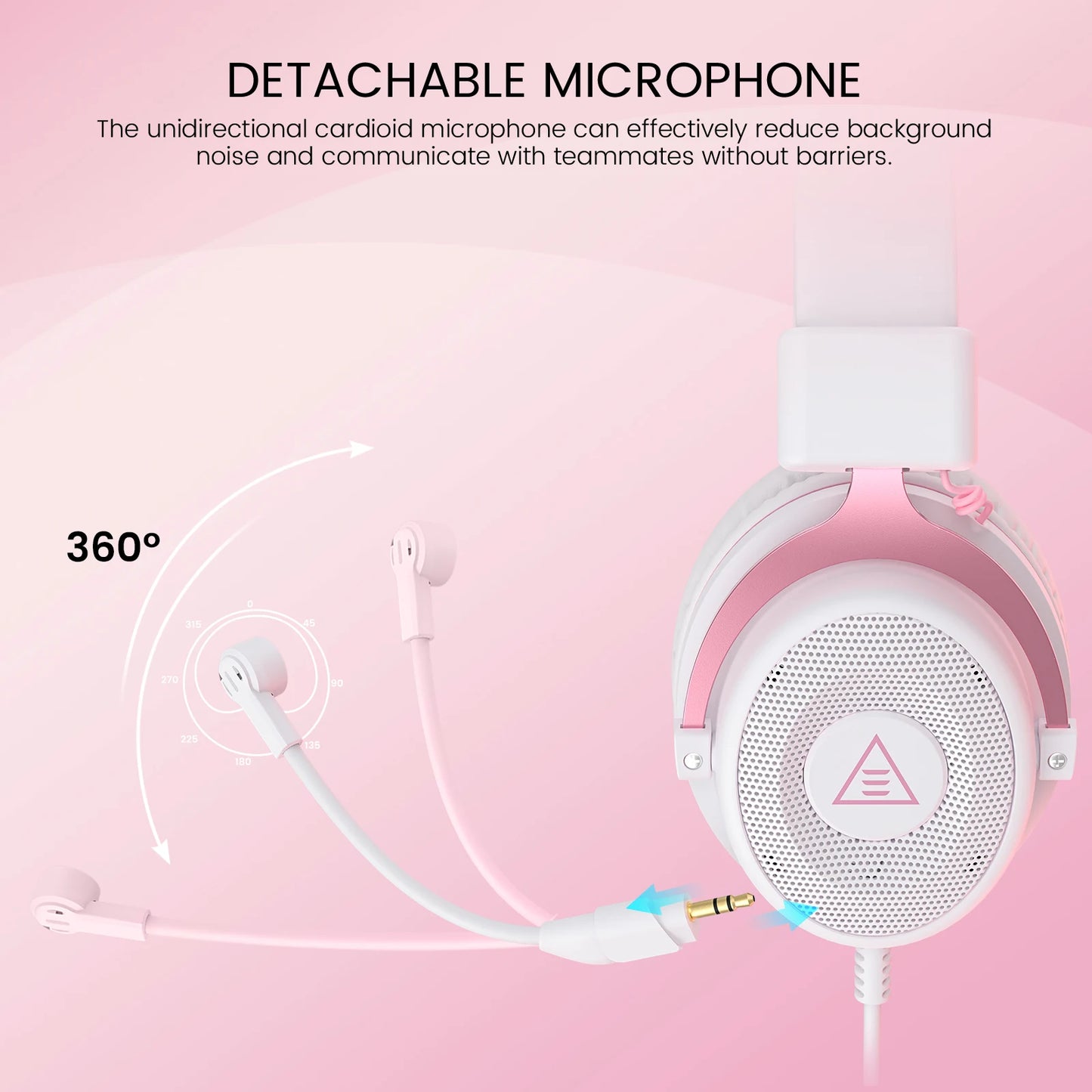 Wired Gaming Headset With 50mm Drivers & Detachable Mic