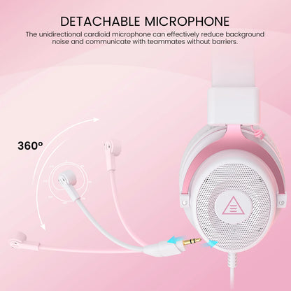 Wired Gaming Headset With 50mm Drivers & Detachable Mic