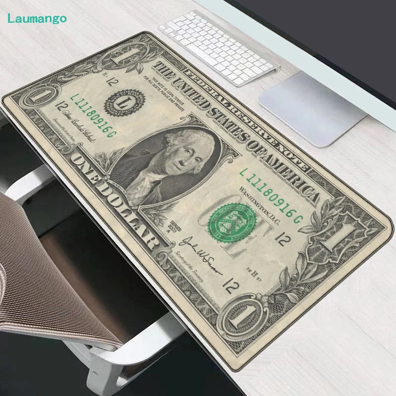 CSF000276 Color Dollar Print Gaming Mouse Pad Desk Mat with Wrist Support