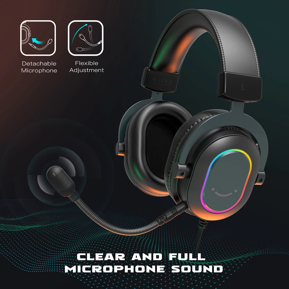RGB Gaming Headset With Mic 7.1 Surround & 3 EQ Modes