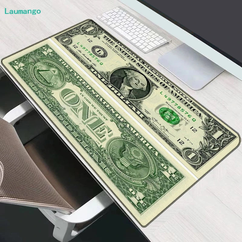 CSF000281 Color Dollar Print Gaming Mouse Pad Desk Mat with Wrist Support