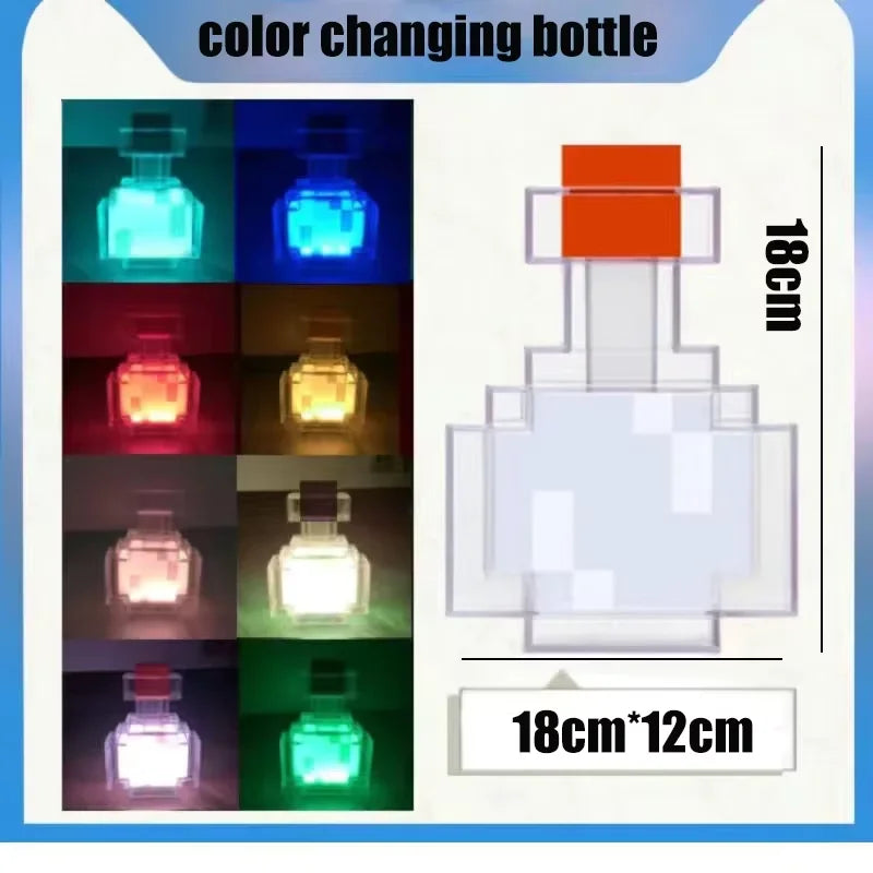 8color change bottle Emitting Color Brownstone Torch LED Night Light USB Rechargeable Lamp