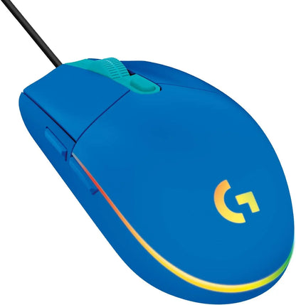 G102 Blue Color USB Wired Gaming Mouse with 8200 DPI Optical Sensor