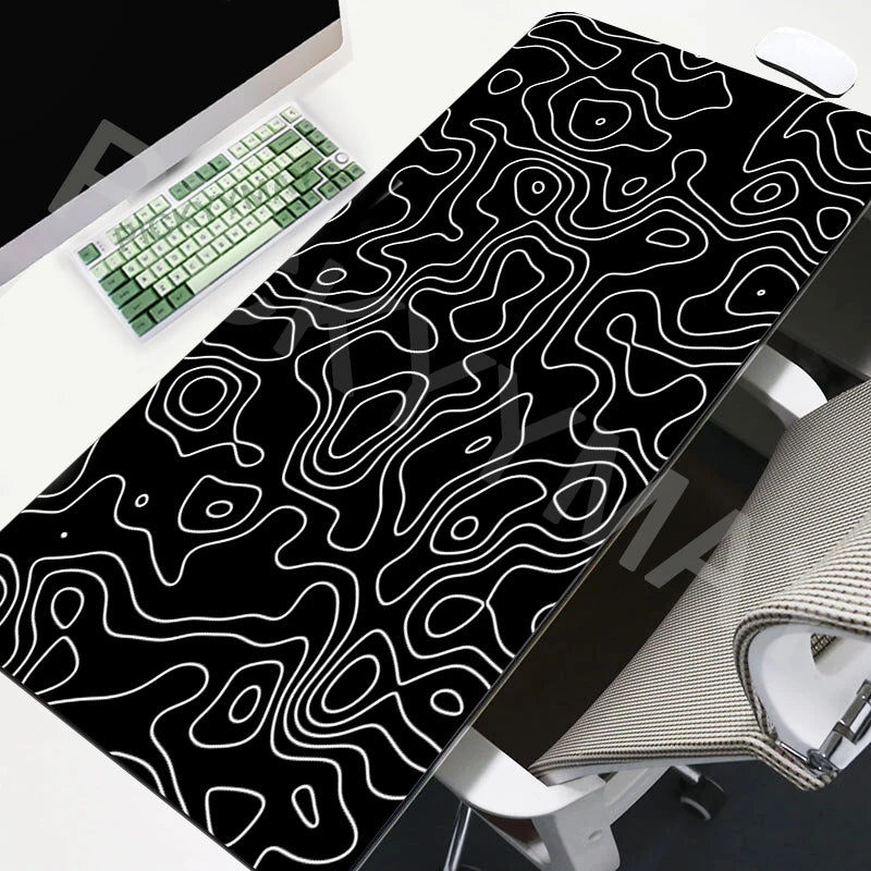 Extended Gaming Mouse Pad Desk Mat With Abstract Design