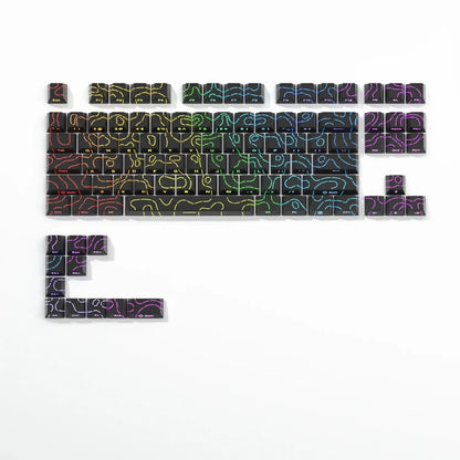 97 Keys Black Color 97-Key PBT Mechanical Keyboard Keycaps – Side-Printed