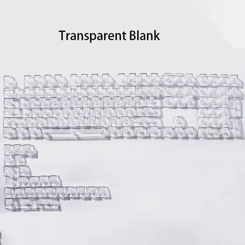 transparent Color Crystal Transparent PC Keycaps Set For Mechanical Keyboards