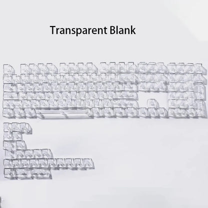 transparent Color Crystal Transparent PC Keycaps Set For Mechanical Keyboards