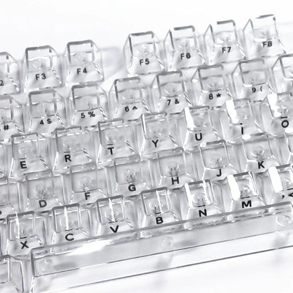 Crystal Transparent PC Keycaps Set For Mechanical Keyboards