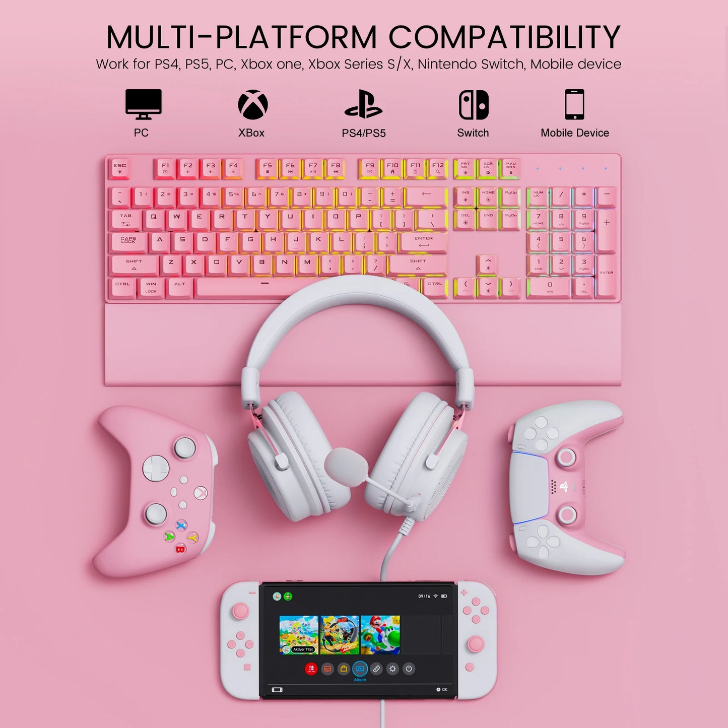 Wired Gaming Headset With 50mm Drivers & Detachable Mic