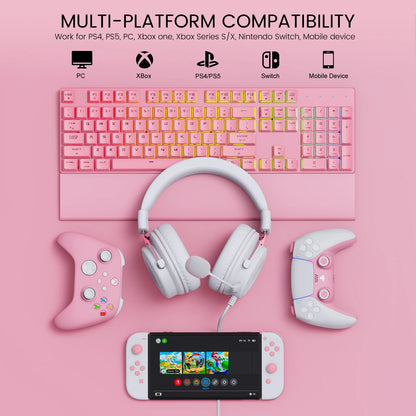 Wired Gaming Headset With 50mm Drivers & Detachable Mic