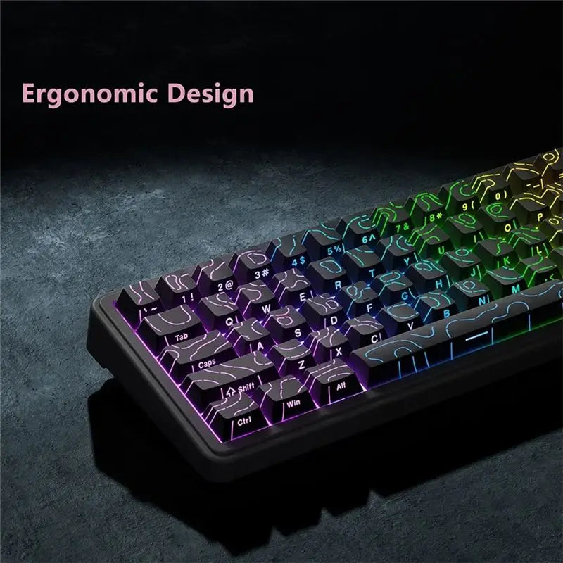 97-Key PBT Mechanical Keyboard Keycaps – Side-Printed