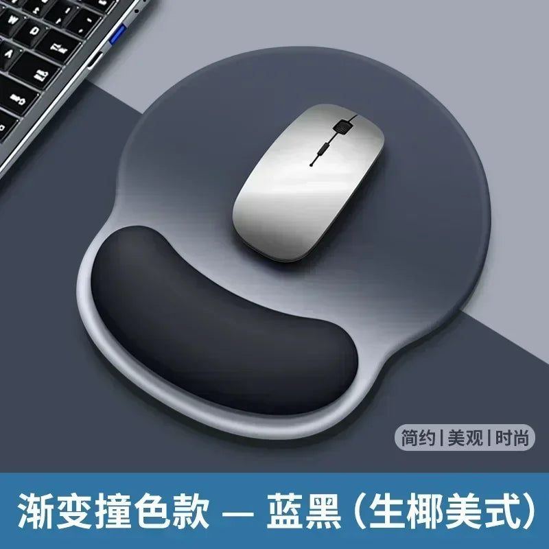 BlueBlack Color Ergonomic Mouse Pad With Wrist Rest – Non-Slip Rubber