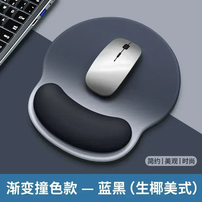 BlueBlack Color Ergonomic Mouse Pad With Wrist Rest – Non-Slip Rubber